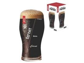 Vaso vidrio fernet en caja